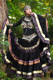 Black multi Trim Skirt 3 Tier 15 Yards 25 yards