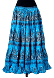 Block print beauty skirt Turquoise