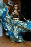 Turqouise banarsi skirt